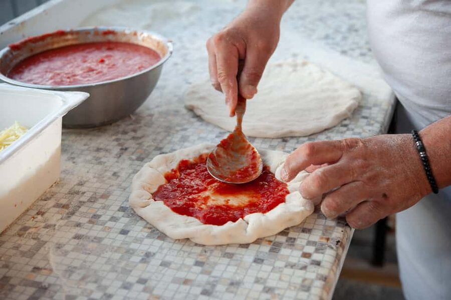 Amalfi Coast: Pizza & Mozzarella Class with Farmhouse visit - The wood-fired oven and the sea view