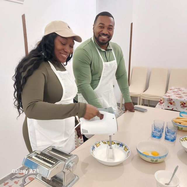 Amalfi: Mozzarella, Fettuccine, and Tiramisù Cooking Class - Eating what you prepared