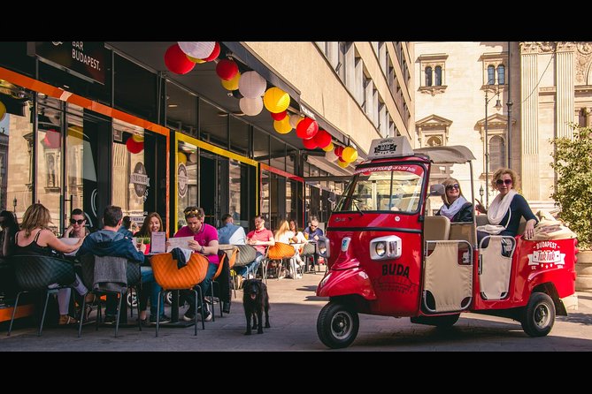 Budapest Private Tuk Tuk Tour with Wine Tasting and Cheese Platter - Crossing back toward Parliament