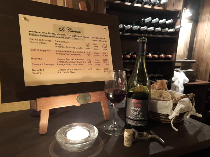 Cologne-Nippes: Cheese and wine with champagne and Grand Cru - How much value do you get for $93?