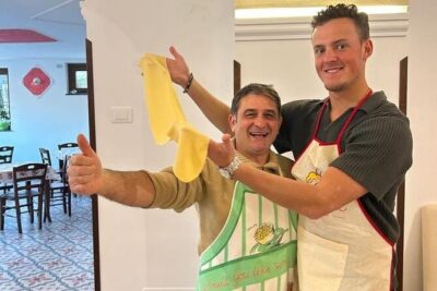 Cooking class with Pasta, mozzarella and Tiramisu with wine
