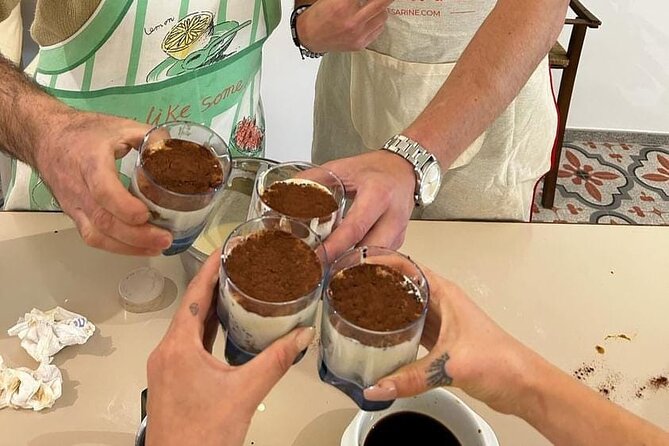 Cooking class with Pasta, mozzarella and Tiramisu with wine - What the $72.56 price includes