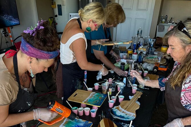 Epoxy Resin Cheese Board Art Class - The 24-hour wait before collection