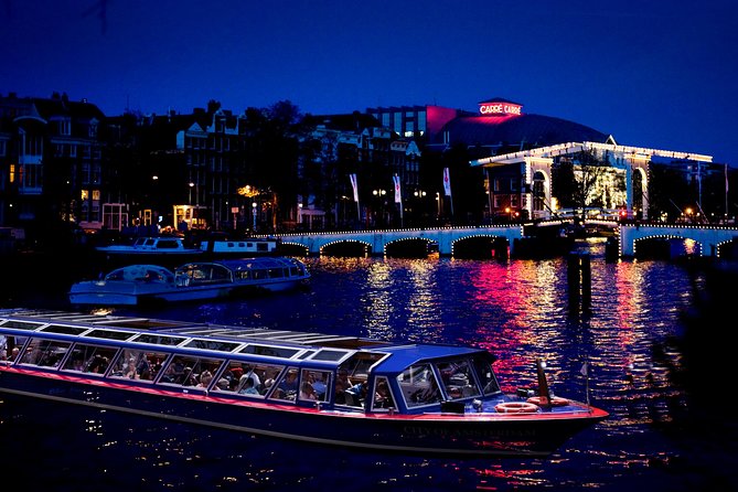 Evening Canal Cruise in Amsterdam with Wine & Cheese Option - Boarding the Blue Boat Company cruise