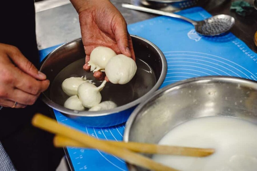 Florence: Mozzarella Making Workshop with Wine Tasting - Burrata and stracciatella, the richer part of the lesson
