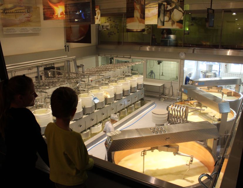 From Geneva: Gruyères Cheese & Chocolate Full-Day Trip - La Maison du Gruyère and the making of a 35-kilogram wheel