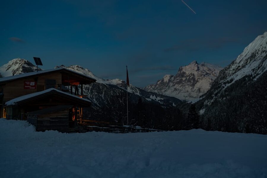 From Interlaken: Night Sledding with Cheese Fondue Dinner - From Interlaken to the high Alps