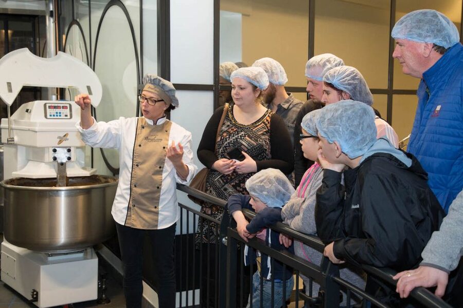 Gouda: Syrup Waffle Factory Ticket with a Waffle - Learning how the syrup waffle is made