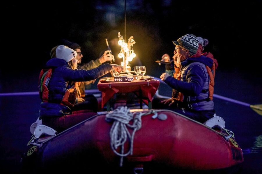 Interlaken: Raclette Rafting - Boarding the raft and learning the raclette routine