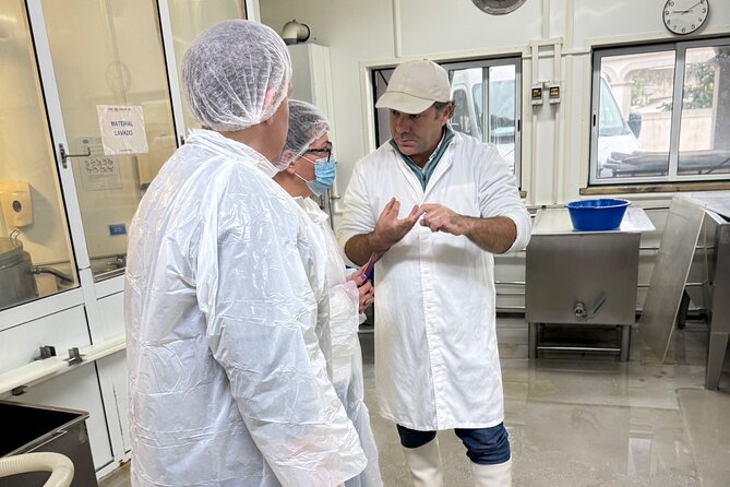 Lisbon Cheese Factory Visit, Wine Tasting and Tile Painting Tour - Meeting the cheese makers in Alcochete