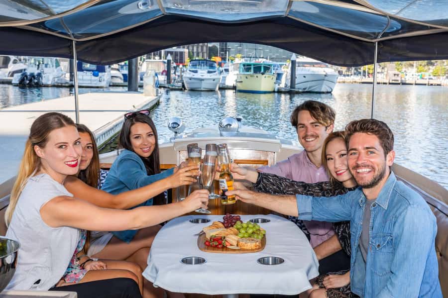 Melbourne: Private Yarra River Cruise w/ Cheese & Wine - The Electric Boat Makes the River Feel Closer
