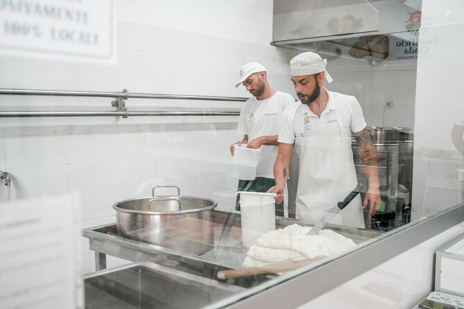 Mozzarella Live Show & Tasting in a Cheese Factory - Giovanni’s mozzarella and burrata demonstration