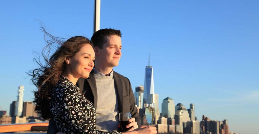 New York City: Champagne and Cheese Pairing Cruise - Inside the grand salon on a 1920s-style yacht
