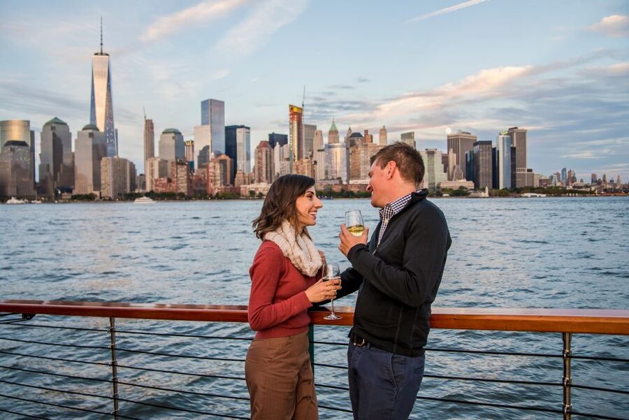 New York City: Champagne and Cheese Pairing Cruise - Lower Manhattan views from the Hudson River