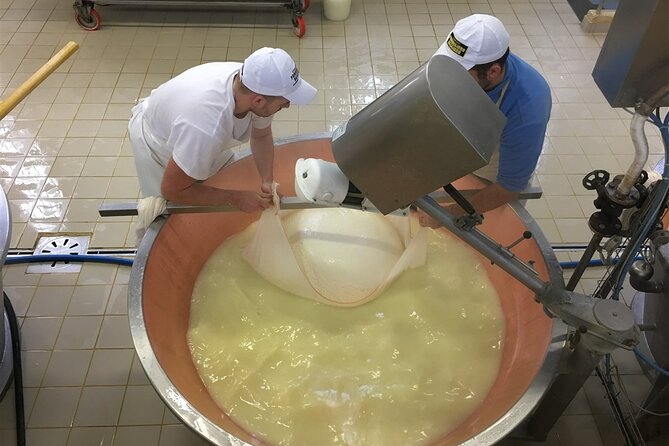 Parmigiano-Reggiano Tour and tastings - Copper heaters show where the cheese begins