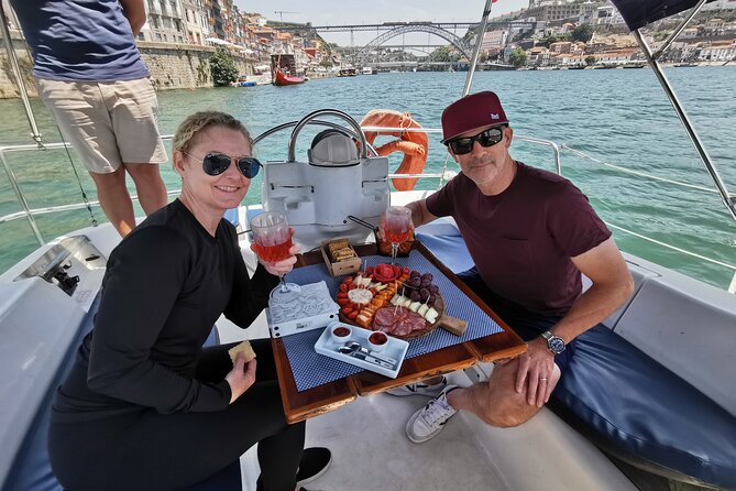 Porto: Wine and cheese tasting on a sailboat on the Douro River - Jardim do Morro and the Luis I Bridge