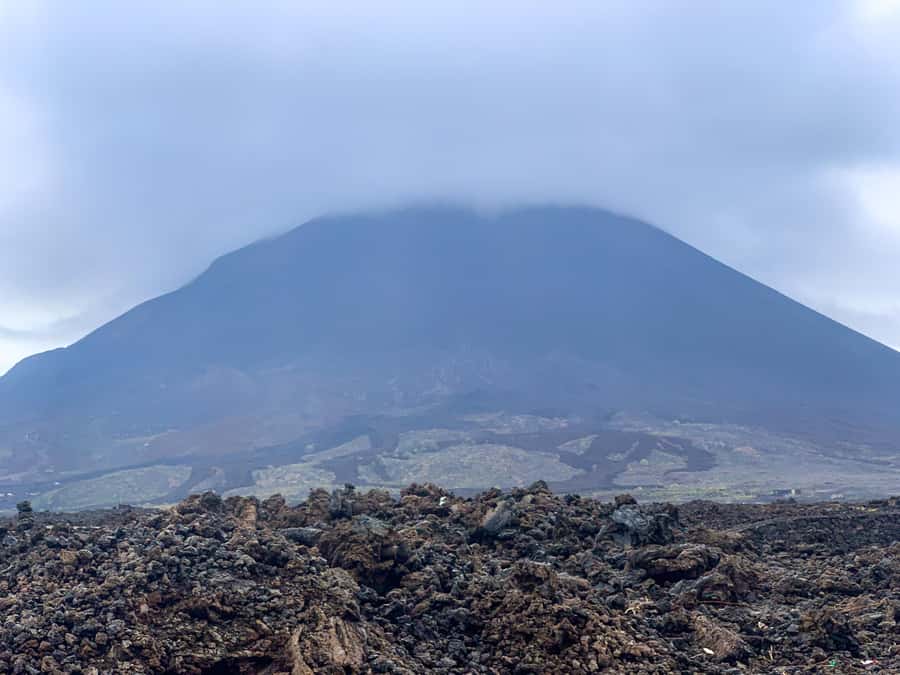 São Filipe: Fogo Volcano with Wine and Cheese Tasting - Walking across hardened lava