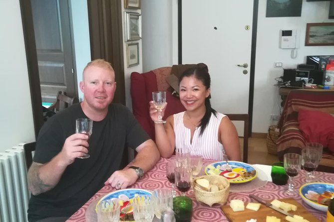 Sicilian Wines and cheeses Tasting in Palermo - Caponata, cheese, bread, and homemade cassata