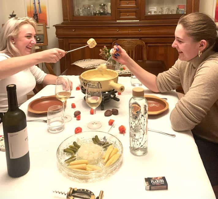 Traditional Swiss Dinner: Cheese Fondue, Appetizers/Dessert - Dietary needs and practical preparation